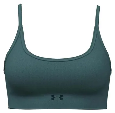 Image de Soutien-gorge de sport Under Armour en coton sans coutures, maintien léger, vert, femme, taille S