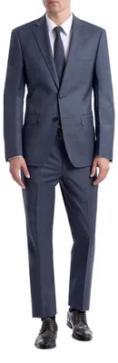 Produktbild von Calvin Klein Herren Slim Fit Separates Business-Anzug Hosen-Set, Blauer Köper, 3