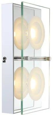 Produktbild von LED Wandlampe, Glasplatte, 2 flammig, L 25 cm