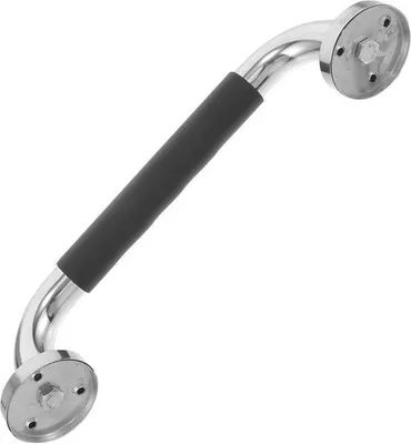 Obrázek produktu pro Bezpečnostní tyč do koupelny pro seniory, 30 cm, z nerezové oceli v černé barvě, se silikonovou rukojetí, bezpečnostní madlo do koupelny a na toaletu, pro seniory