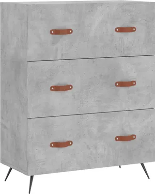 Produktbild von vidaXL Kommode Betongrau 69,5x34x90 cm Holzwerkstoff