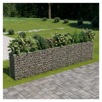 Produktbild von Gabion Hochbeet aus verzinktem Stahl 450x50x100 cm