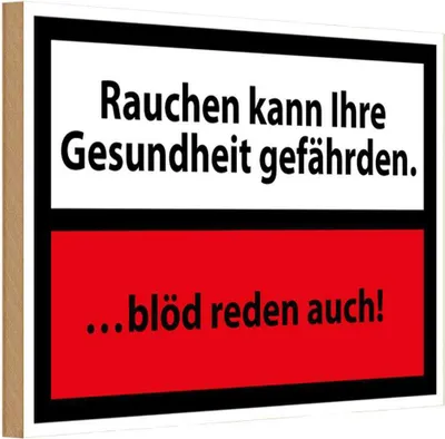 Produktbild von vianmo Holzschild 12x18 cm Rauchen kann Gesundheit gef