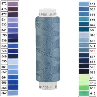 10 x 100m / 1 Spule Unipoly 120 TEX14x2 Polyester blaugrau