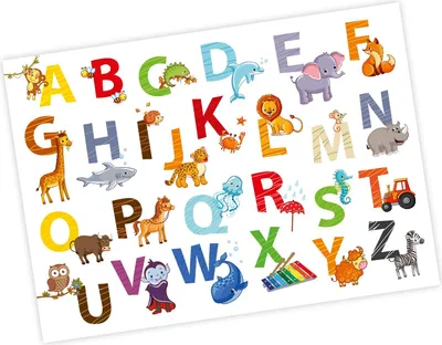 Produktbild von Kinder Lernposter Tier ABC - Größe: DIN A1 - 841 x 594 mm