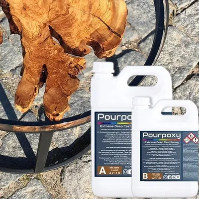Produktbild von Epoxidharz Epoxy Gießharz Dicke Schichten Gießharz | 3 KG | Pourpoxy | Crystal Clear | Epoxidharz | enthält UV-Blocker | bis zu 10CM Guss