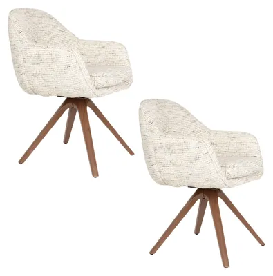 Produktbild von Housecraft Living Batoul Esszimmerstuhl mit Armlehnen Beige - 2 er Set