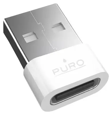 Obrázok produktu pre Adaptér Puro USB-C - USB-A - biely