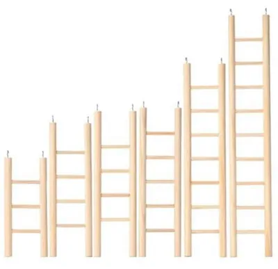 Produktbild von Hängende Vogelkletterleiter 6 Stück Holz für Vögel Papageien Hamsterkäfig Spielzeug