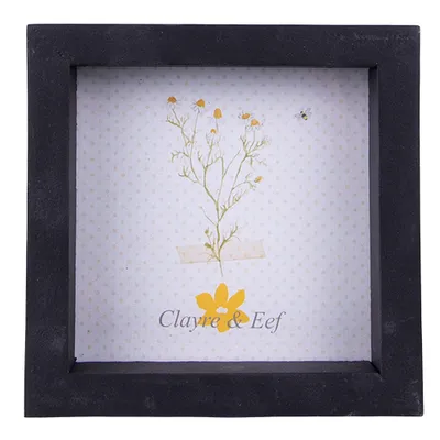 Produktbild von Clayre & Eef Bilderrahmen 10x10 cm Schwarz MDF Quadrat