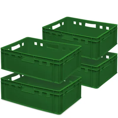 Produktbild von 4x Fleischkasten E2, 600 x 400 x 200 mm, grün