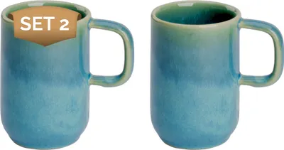 Produktbild von Palmer Miami, Kaffeetasse, 29 cl, 2 Stück, türkis/grün Steinzeug