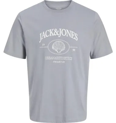 Immagine prodotto di Maglietta a maniche corte Jack & Jones, modello Nantucket, con grafica, colore grigio, taglia L (uomo)
