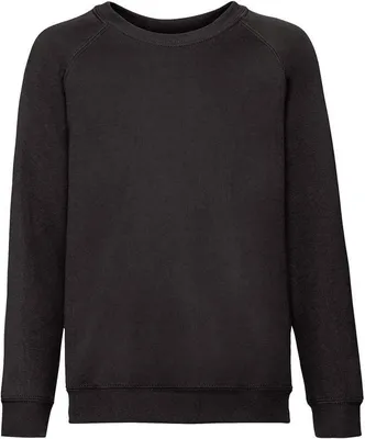 Immagine prodotto di Fruit of the Loom - Felpa per bambini con maniche raglan PC4730 (104) (Nero)