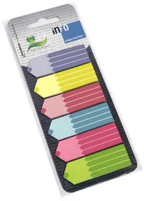 Produktbild von inFO notes Papier-Pagemarker in Buntstiftform 18 x 55 mm