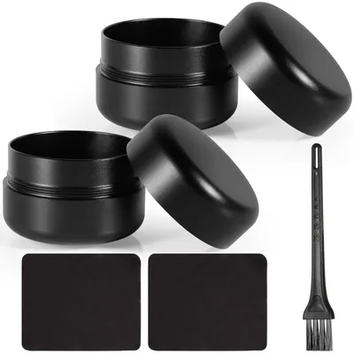 2er-Set geruchsdichte Metalldosen, 70 ml, schwarz, luftdicht