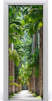 Produktbild von Tulup Türaufkleber 75x205 cm Dekorative Aufkleber Selbstklebend Wasserdichte Tapete Abnehmbar Schlafzimmer Wohnzimmer Wohnkultur - Landschaften Palmen