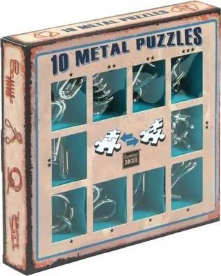 Produktbild von Eureka Metallpuzzle Set - 10 Metallpuzzle Set Blau (nur im Display erhältlich 52473355)