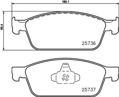 Produktbild von HELLA Bremsbeläge Satz Vorne Bremsklötze für FORD FOCUS III Turnier 8DB 355 020-831