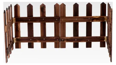Produktbild von Holzzaun für den Weihnachtsbaum – dekorativer Zaun in dunkelbraun zur Gestaltung der Baumbasis 29,20 x 29,20 cm festliche Stimmung