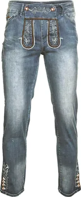 Produktbild von Jeanshose GUSTL im traditionellen Trachten-Design, lange Ausführung