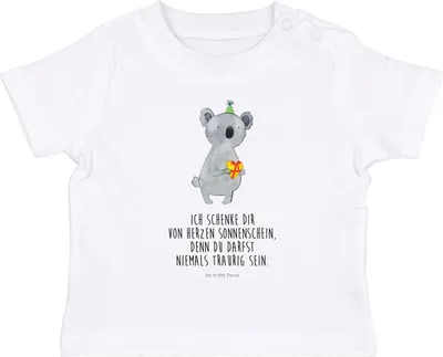 Produktbild von Mr. & Mrs. Panda Organic Baby Shirt Koala Geschenk 0. - 6. Monat - Weiß - Kleinkind T-Shirt, Babyshirt, Jerseyshirt, Geburtstag, , Party