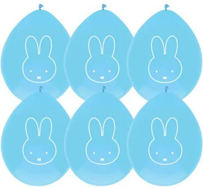 Zdjęcie produktu dla balony Miffy niebieskie 6 sztuk 30 cm