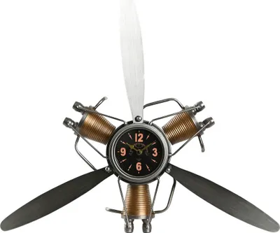 Produktbild von Wanduhr Home ESPRIT Gold Silberfarben Metall Schiffsschrauben Vintage 63 x 12 x 55 cm