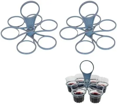 Produktbild von 3er Set Faltbarer Becherhalter mit Griff – Getränkehalter, kompakt & platzsparend – Ideal für Camping, Festival, Zuhause – Robuster Becherträger für Kaffee, Bier & Softdrinks