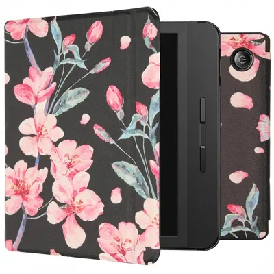 Imagen del producto de Funda Tipo Libro Ragida Fina de diseño Slim para Tolino Vision 5 - Blossom Watercolour Black