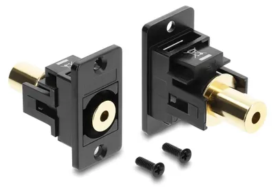 Produktbild von Klinkenbuchse 3,5 mm 4 Pin Einbau vergoldet schwarz