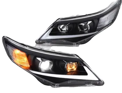 Zdjęcie produktu dla Zestaw reflektorów, pasujący do Toyoty Camry, oświetlenie LED, łatwy montaż, kolor czarny