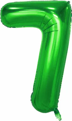 Produktbild von Oblique Unique 1x Folien Luftballon mit Zahl 7 Kinder Geburtstag Jubiläum Silvester Party Deko Ballon grün