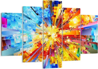 Produktbild von Bild auf Leinwand - Leinwandbild - Abstraktion modern - 150x100cm - Wand Bild - Wanddeko - Leinwanddruck - Bilder - Kunstdruck - Wanddekoration - Leinwand bilder - Wandkunst - EA150x100-3982