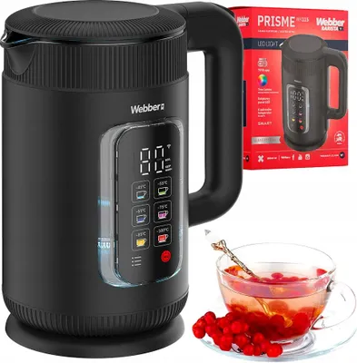 Produktbild von Elektrischer Wasserkocher Webber WK115 WIFI 1,5 l Glasinneres Smart Keep Warm