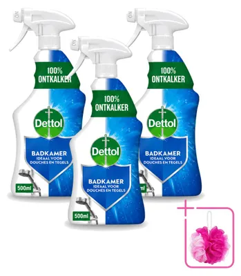 Produktbild von 3 x Dettol Power Badkamerreiniger Spray 500ml - Sparpackung - 3 Stücke