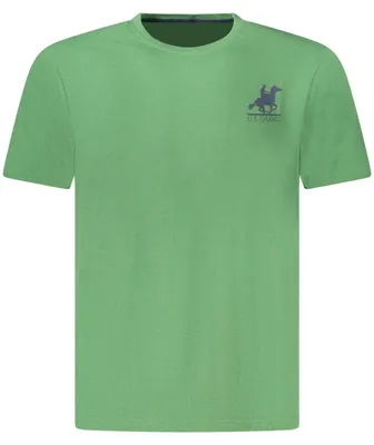 Produktbild von Stilvolles, grünes Herren T-Shirt mit Logo und Rundhalsausschnitt