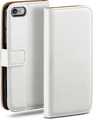 Produktbild von moex® Book Case kompatibel mit iPhone 6s Plus / 6 Plus - Hülle 360 Grad klappbar, Weiß