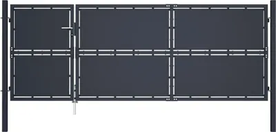 Produktbild von Gartentor aus Stahl 350 x 125 cm Anthrazit