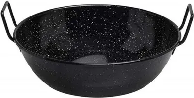 Productafbeelding van Ibenzoa® Geëmailleerde staal koekenpan, 28 cm – grote, hoogwaardige pan voor een gelijkmatige warmteverdeling, gemakkelijk schoon te maken, ideaal voor steaks en sauzen