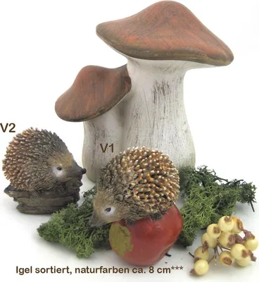 Produktbild von 1 Deko - Igel sortiert Naturfarben, ca. 8 cm