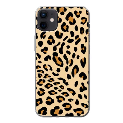 Produktbild von MuchoWow® Handyhülle Schutzhülle Hülle für iPhone 12 mini Tiermuster - Panther - Leopard Silikon Softcase Handy Hülle - Bild