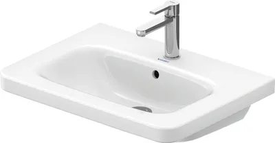 Produktbild von Duravit Möbelwaschtisch DURASTYLE mit Überlauf, Hahnlochbank, 650 x 480 mm, 1 Hahnloch weiß