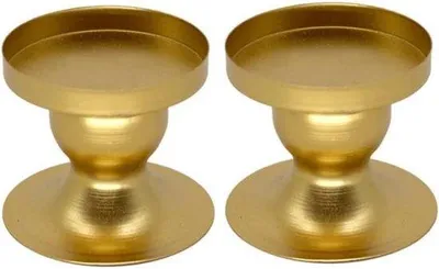 Immagine prodotto di Portacandele vintage in ottone - Portacandele votivi scintillanti per centrotavola, matrimoni e decorazioni per feste