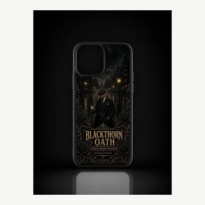 Immagine prodotto di Custodia per iPhone 12 Pro Max, cover protettiva per cellulare con motivo "Schwarzdorn" – LUNØIR ©