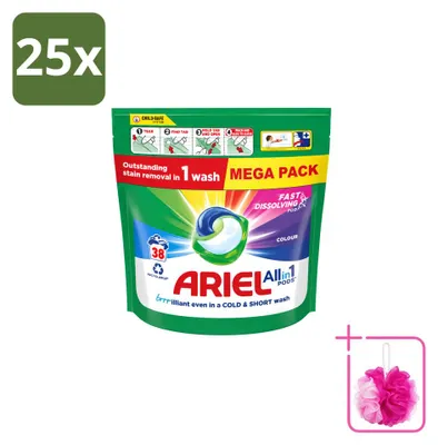 Produktbild von 25 x Ariel All-in-1 Pods Color - Waschmittel für Buntwäsche - Sparpackung - 25 Stücke