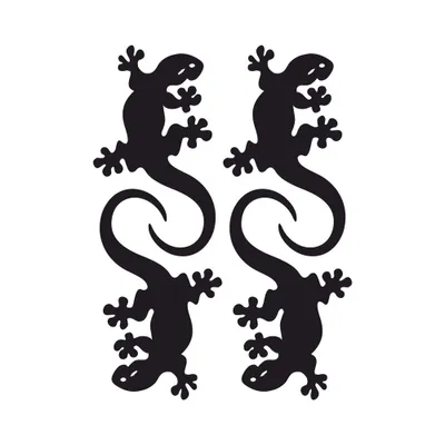 Produktbild von Sticker Aufkleber Reflektierend Gecko Schwarz
