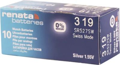 Produktbild von RENATA Silberoxid-Knopfzellen, 0% Quecksilber, 10 Stk., R301-R399