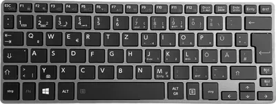 Zdjęcie produktu dla Klawiatura GERMAN Silver Frame Illumination, Trackpoint do Toshiba Satellite Z30-B-158