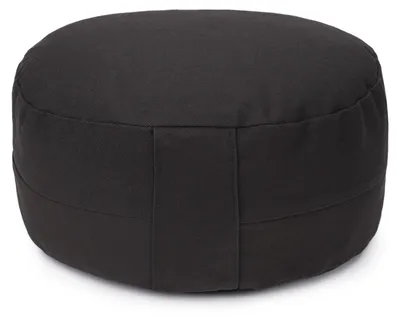 Produktbild von yogabox Glückssitz® Yogakissen OVAL - regional hergestellt - anthrazit 30 x 23 x 15 cm Buchweizenschalen